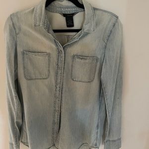 Calvin Klein, S, denim button down shirt